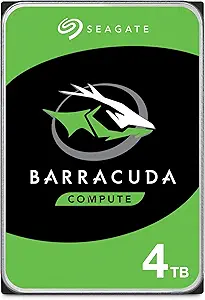 Seagate BarraCuda 4TB Disco Duro Interno HDD – 3.5 Pulgadas Sata 6 Gb/s 5400 RPM 256MB Caché Para Computadora De Escritorio PC